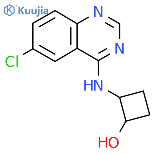 2-(6-chloroquinazolin-4-yl)aminocyclobutan-1-ol structure