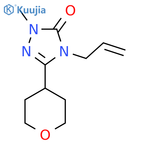 1-methyl-3-(oxan-4-yl)-4-(prop-2-en-1-yl)-4,5-dihydro-1H-1,2,4-triazol-5-one structure