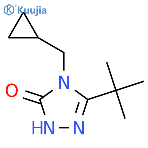 3-tert-butyl-4-(cyclopropylmethyl)-4,5-dihydro-1H-1,2,4-triazol-5-one structure