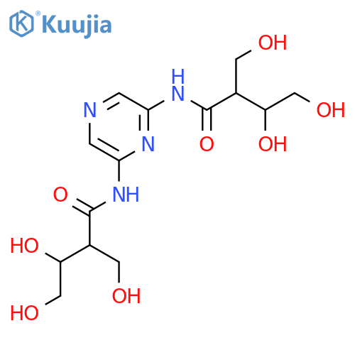 Butanamide, N,N'-2,6-pyrazinediylbis[3,4-dihydroxy-2-(hydroxymethyl)- structure