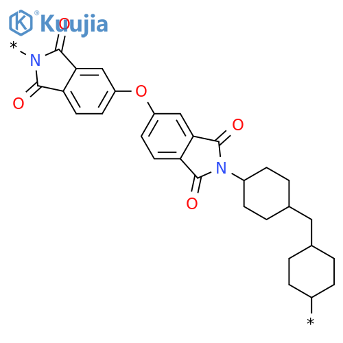 Poly[(1,3-dihydro-1,3-dioxo-2H-isoindole-2,5-diyl)oxy(1,3-dihydro-1,3-dioxo-2H-isoindole-5,2-diyl)-1,4-cyclohexanediylmethylene-1,4-cyclohexanediyl] structure