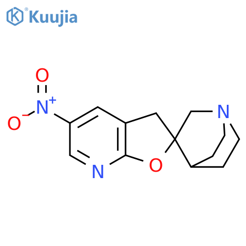 Spiro[1-azabicyclo[2.2.2]octane-3,2'(3'H)-furo[2,3-b]pyridine], 5'-nitro- structure
