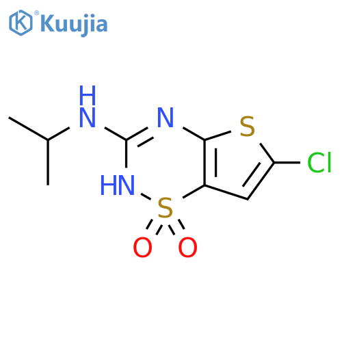 6-Chloro-N-isopropyl-4H-thieno[2,3-e][1,2,4]thiadiazin-3-amine 1,1-dioxide structure
