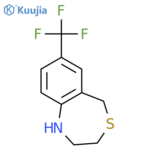 4,1-Benzothiazepine, 1,2,3,5-tetrahydro-7-(trifluoromethyl)- structure