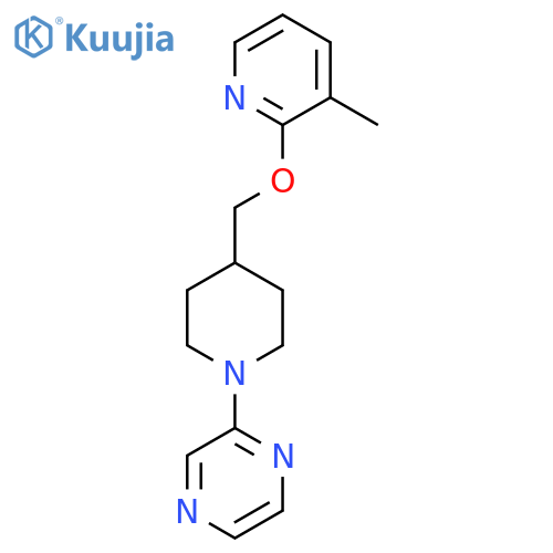 2-(4-{[(3-Methylpyridin-2-yl)oxy]methyl}piperidin-1-yl)pyrazine structure