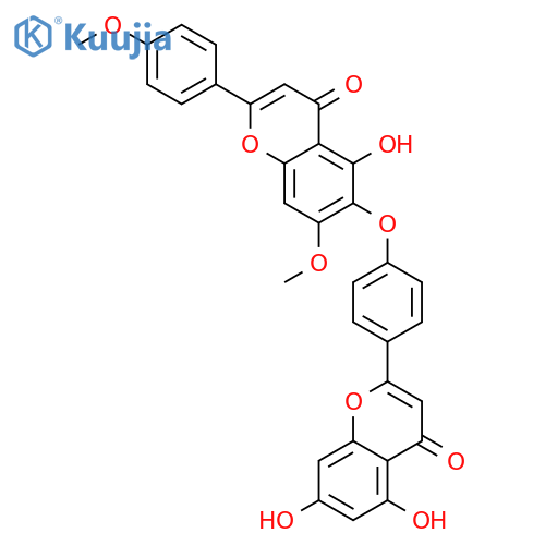 4H-1-Benzopyran-4-one,6-[4-(5,7-dihydroxy-4-oxo-4H-1-benzopyran-2-yl)phenoxy]-5-hydroxy-7-methoxy-2-(4-methoxyphenyl)- structure