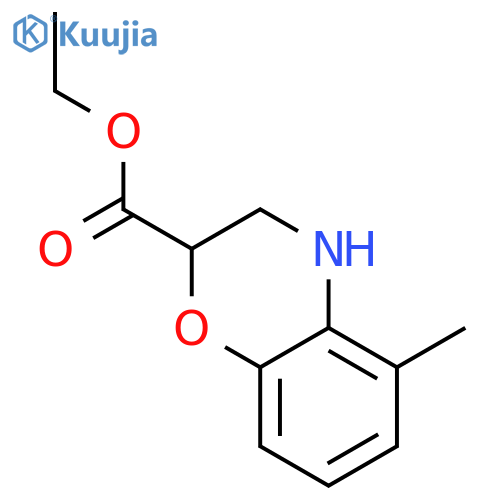2H-1,4-Benzoxazine-2-carboxylicacid, 3,4-dihydro-5-methyl-, ethyl ester structure
