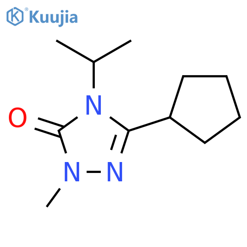 3-cyclopentyl-1-methyl-4-(propan-2-yl)-4,5-dihydro-1H-1,2,4-triazol-5-one structure