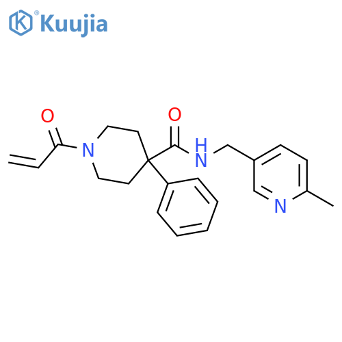 N-[(6-Methyl-3-pyridinyl)methyl]-1-(1-oxo-2-propen-1-yl)-4-phenyl-4-piperidinecarboxamide structure