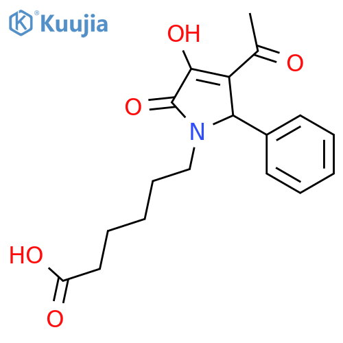 1H-Pyrrole-1-hexanoicacid, 3-acetyl-2,5-dihydro-4-hydroxy-5-oxo-2-phenyl- structure