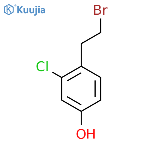 4-(2-bromoethyl)-3-chlorophenol structure