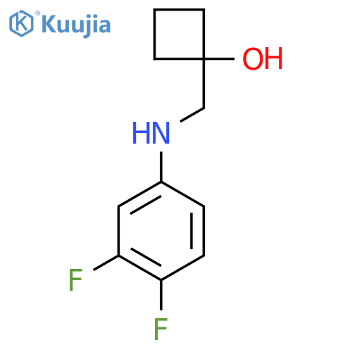 1-{[(3,4-Difluorophenyl)amino]methyl}cyclobutan-1-ol structure