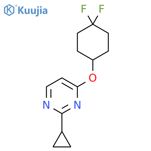 2-Cyclopropyl-4-[(4,4-difluorocyclohexyl)oxy]pyrimidine structure