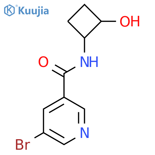 5-bromo-N-(2-hydroxycyclobutyl)pyridine-3-carboxamide structure