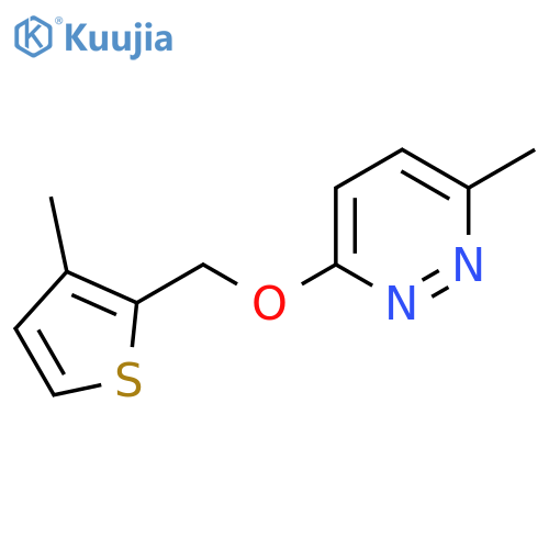 3-Methyl-6-[(3-methylthiophen-2-yl)methoxy]pyridazine structure