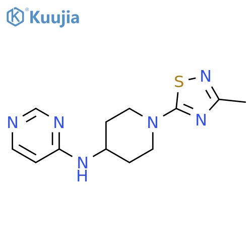 N-[1-(3-methyl-1,2,4-thiadiazol-5-yl)piperidin-4-yl]pyrimidin-4-amine structure