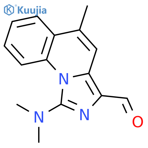IMIDAZO[1,5-A]QUINOLINE-3-CARBOXALDEHYDE, 1-(DIMETHYLAMINO)-5-METHYL- structure