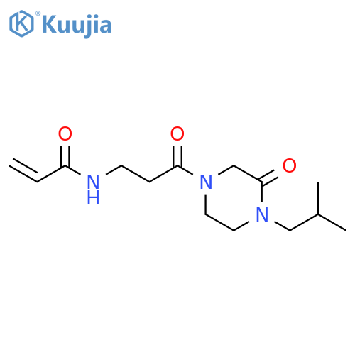 N-{3-4-(2-methylpropyl)-3-oxopiperazin-1-yl-3-oxopropyl}prop-2-enamide structure