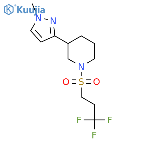 3-(1-methyl-1H-pyrazol-3-yl)-1-(3,3,3-trifluoropropanesulfonyl)piperidine structure