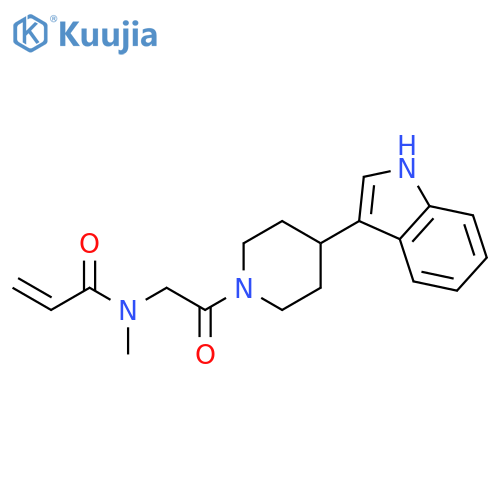 N-[2-[4-(1H-Indol-3-yl)-1-piperidinyl]-2-oxoethyl]-N-methyl-2-propenamide structure