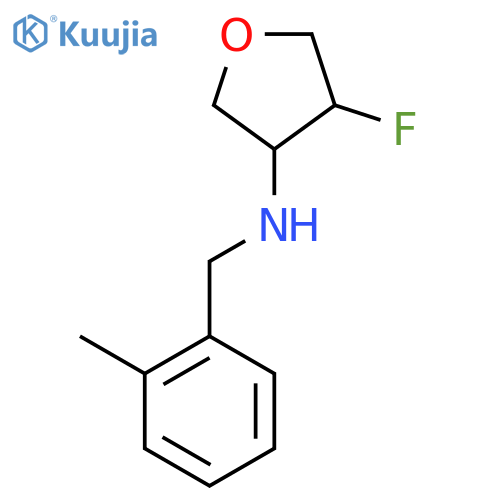 4-fluoro-N-(2-methylphenyl)methyloxolan-3-amine structure