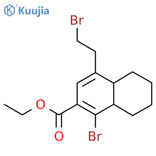 Ethyl 1-bromo-4-(2-bromoethyl)-4a,5,6,7,8,8a-hexahydronaphthalene-2-carboxylate structure