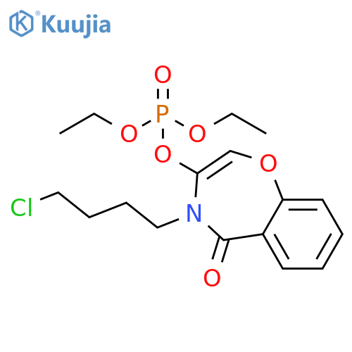 Phosphoric acid,4-(4-chlorobutyl)-4,5-dihydro-5-oxo-1,4-benzoxazepin-3-yl diethyl ester structure