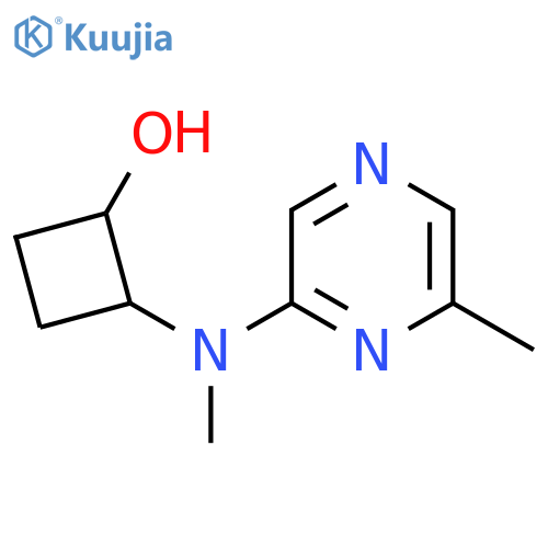 2-methyl(6-methylpyrazin-2-yl)aminocyclobutan-1-ol structure