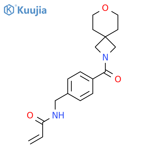 N-[(4-{7-oxa-2-azaspiro[3.5]nonane-2-carbonyl}phenyl)methyl]prop-2-enamide structure