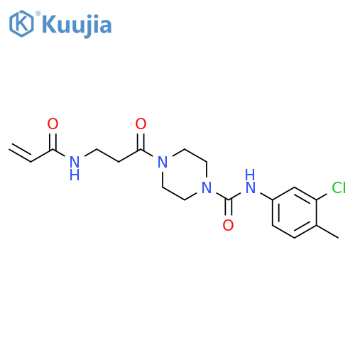 N-(3-Chloro-4-methylphenyl)-4-[1-oxo-3-[(1-oxo-2-propen-1-yl)amino]propyl]-1-piperazinecarboxamide structure