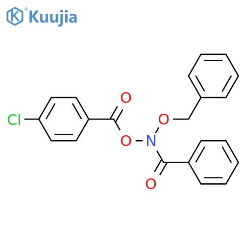 Benzoic acid,4-chloro-, benzoyl(phenylmethoxy)azanyl ester structure