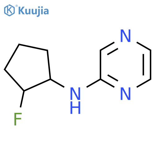 N-(2-fluorocyclopentyl)pyrazin-2-amine structure