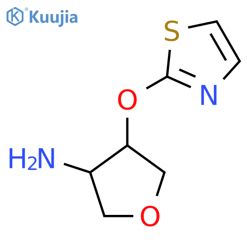 4-(1,3-Thiazol-2-yloxy)oxolan-3-amine structure