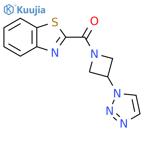 (3-(1H-1,2,3-triazol-1-yl)azetidin-1-yl)(benzo[d]thiazol-2-yl)methanone structure