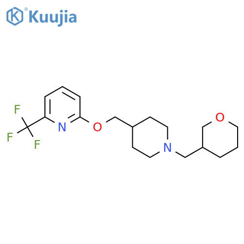 2-({1-[(Oxan-3-yl)methyl]piperidin-4-yl}methoxy)-6-(trifluoromethyl)pyridine structure