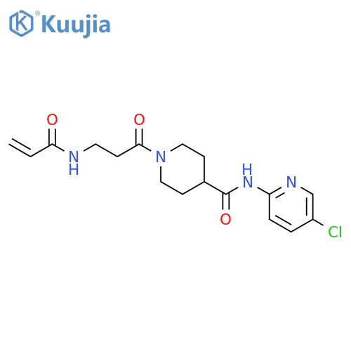 N-(5-Chloro-2-pyridinyl)-1-[1-oxo-3-[(1-oxo-2-propen-1-yl)amino]propyl]-4-piperidinecarboxamide structure