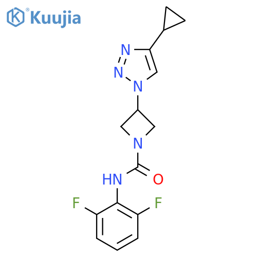 3-(4-cyclopropyl-1H-1,2,3-triazol-1-yl)-N-(2,6-difluorophenyl)azetidine-1-carboxamide structure