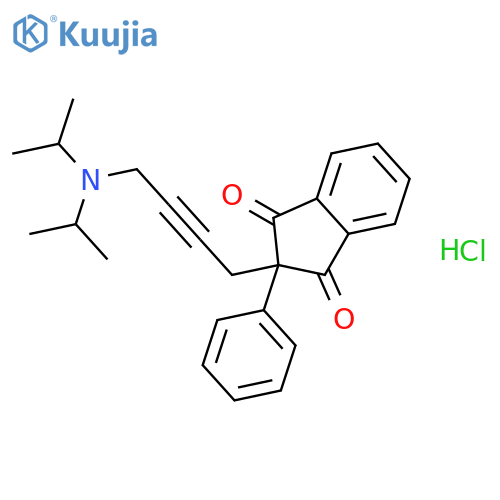 1H-Indene-1,3(2H)-dione,2-[4-[bis(1-methylethyl)amino]-2-butyn-1-yl]-2-phenyl-, hydrochloride (1:1) structure