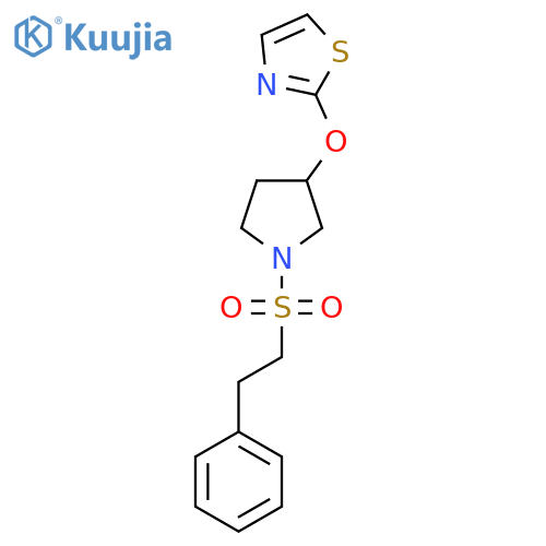 2-((1-(Phenethylsulfonyl)pyrrolidin-3-yl)oxy)thiazole structure