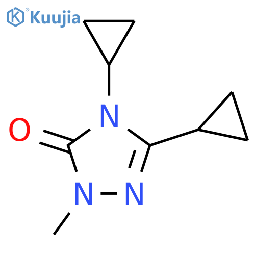 3,4-dicyclopropyl-1-methyl-4,5-dihydro-1H-1,2,4-triazol-5-one structure