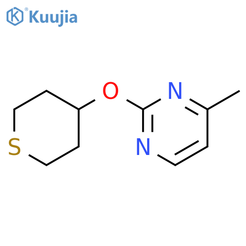 4-methyl-2-(thian-4-yloxy)pyrimidine structure