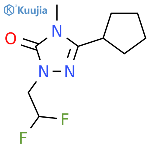 3-cyclopentyl-1-(2,2-difluoroethyl)-4-methyl-4,5-dihydro-1H-1,2,4-triazol-5-one structure