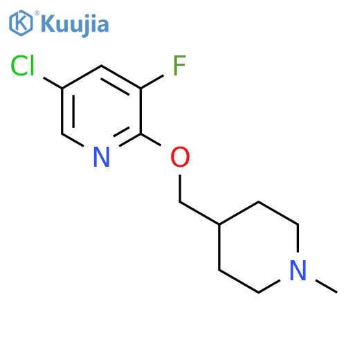 5-Chloro-3-fluoro-2-[(1-methylpiperidin-4-yl)methoxy]pyridine structure