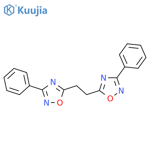 3-Phenyl-5-2-(3-phenyl-1,2,4-oxadiazol-5-yl)-ethyl-1,2,4-oxadiazole structure