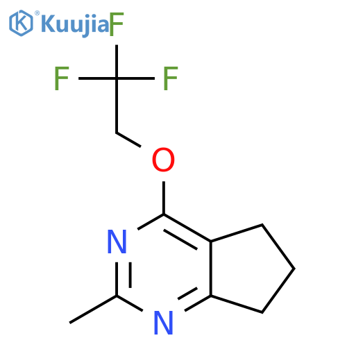 2-methyl-4-(2,2,2-trifluoroethoxy)-5H,6H,7H-cyclopenta[d]pyrimidine structure