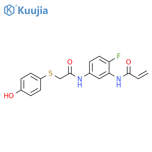 N-[2-Fluoro-5-[[2-[(4-hydroxyphenyl)thio]acetyl]amino]phenyl]-2-propenamide structure