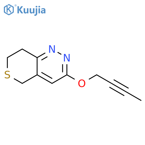 3-(but-2-yn-1-yloxy)-5H,7H,8H-thiopyrano[4,3-c]pyridazine structure