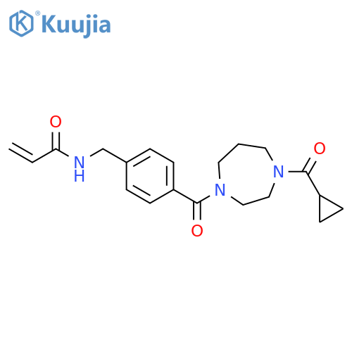 N-[[4-[[4-(Cyclopropylcarbonyl)hexahydro-1H-1,4-diazepin-1-yl]carbonyl]phenyl]methyl]-2-propenamide structure