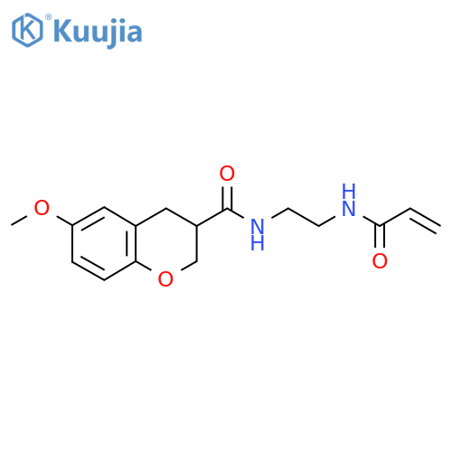 6-Methoxy-N-[2-(prop-2-enoylamino)ethyl]-3,4-dihydro-2H-chromene-3-carboxamide structure