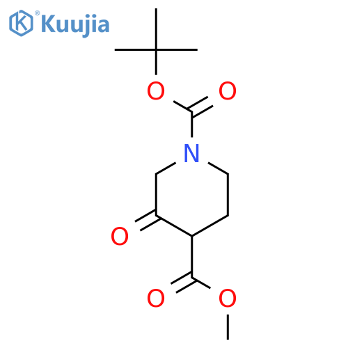 3-Oxo-1,4-piperidinedicarboxylic Acid 1-(1,1-Dimethylethyl) 4-Methyl Ester structure